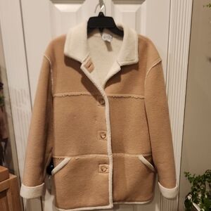 Jennifer Moore Cream and Tan Jacket